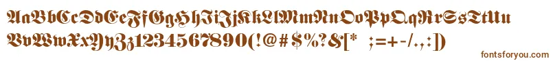Шрифт FettefrakturSemibold – коричневые шрифты на белом фоне
