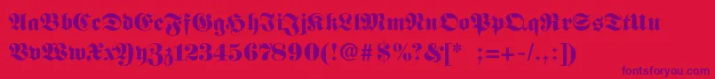 FettefrakturSemibold Font – Purple Fonts on Red Background