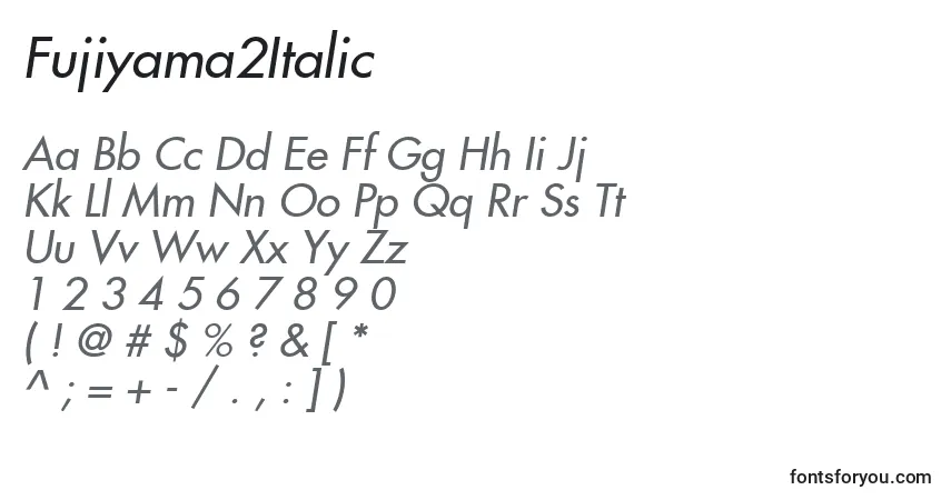 Fuente Fujiyama2Italic - alfabeto, números, caracteres especiales