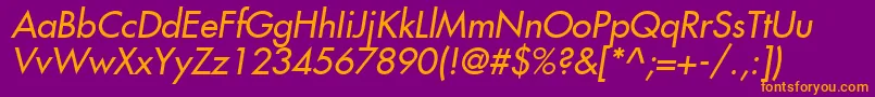 Шрифт Fujiyama2Italic – оранжевые шрифты на фиолетовом фоне