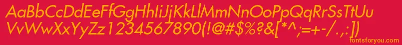 Fujiyama2Italic Font – Orange Fonts on Red Background