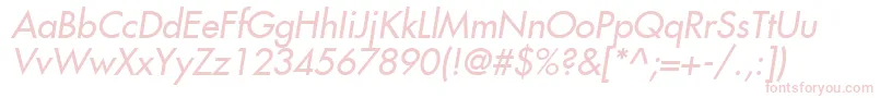 フォントFujiyama2Italic – 白い背景にピンクのフォント