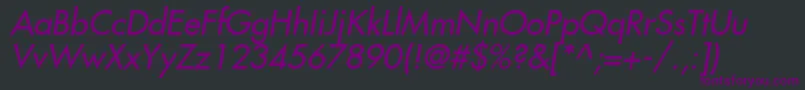 Шрифт Fujiyama2Italic – фиолетовые шрифты на чёрном фоне