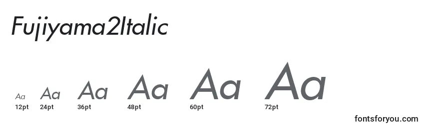 Größen der Schriftart Fujiyama2Italic