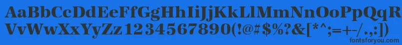 AntiquastdXboldRegular Font – Black Fonts on Blue Background