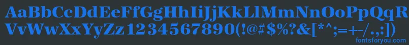 AntiquastdXboldRegular Font – Blue Fonts on Black Background