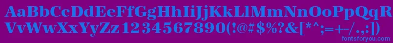 AntiquastdXboldRegular Font – Blue Fonts on Purple Background