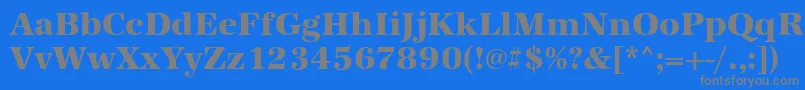 AntiquastdXboldRegular Font – Gray Fonts on Blue Background