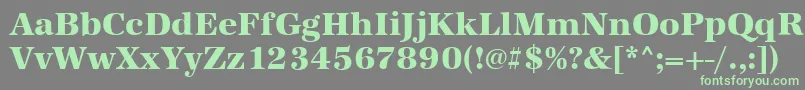 AntiquastdXboldRegular Font – Green Fonts on Gray Background