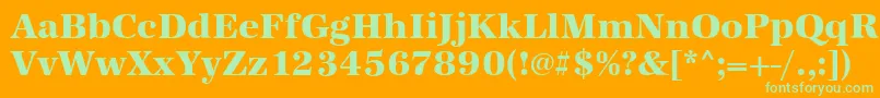 AntiquastdXboldRegular Font – Green Fonts on Orange Background