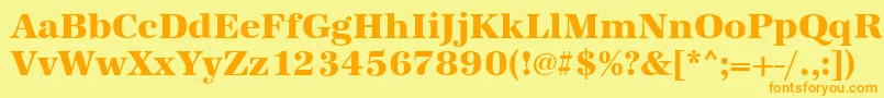 AntiquastdXboldRegular Font – Orange Fonts on Yellow Background