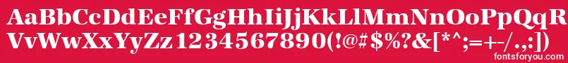 AntiquastdXboldRegular Font – White Fonts on Red Background