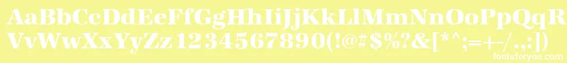 AntiquastdXboldRegular Font – White Fonts on Yellow Background