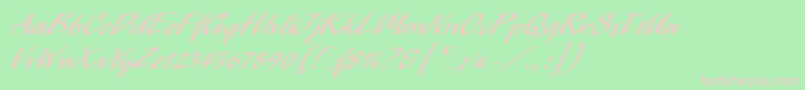 LaserLetPlain.1.0 Font – Pink Fonts on Green Background