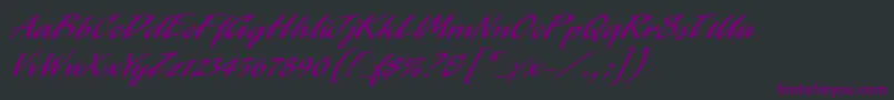 LaserLetPlain.1.0 Font – Purple Fonts on Black Background