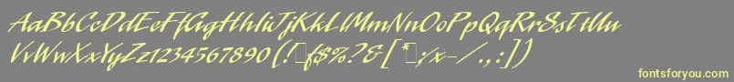 LaserLetPlain.1.0-Schriftart – Gelbe Schriften auf grauem Hintergrund