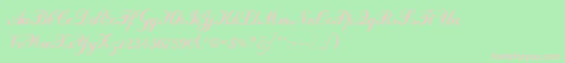 BulgarianKursiv Font – Pink Fonts on Green Background