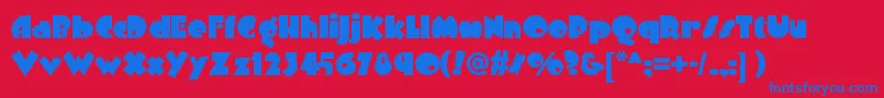 Arbuckleremixnf Font – Blue Fonts on Red Background