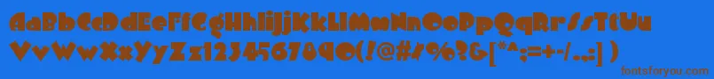 Arbuckleremixnf Font – Brown Fonts on Blue Background