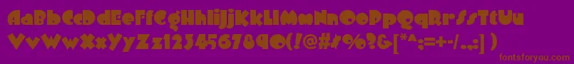 フォントArbuckleremixnf – 紫色の背景に茶色のフォント