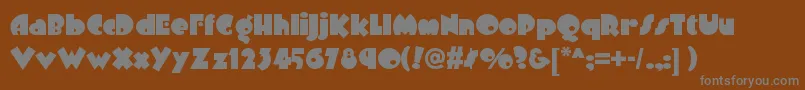 Arbuckleremixnf-fontti – harmaat kirjasimet ruskealla taustalla