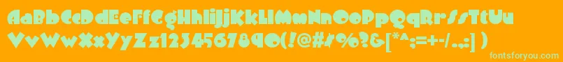 Arbuckleremixnf Font – Green Fonts on Orange Background