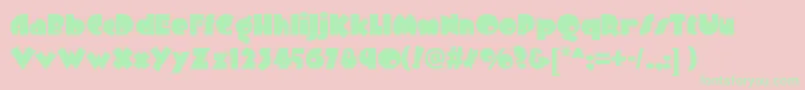 Arbuckleremixnf Font – Green Fonts on Pink Background