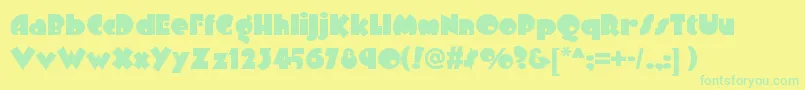 Arbuckleremixnf Font – Green Fonts on Yellow Background