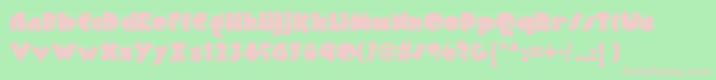 Arbuckleremixnf Font – Pink Fonts on Green Background