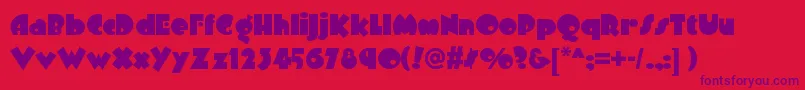 Arbuckleremixnf-Schriftart – Violette Schriften auf rotem Hintergrund