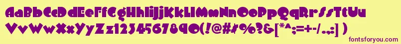 Arbuckleremixnf Font – Purple Fonts on Yellow Background