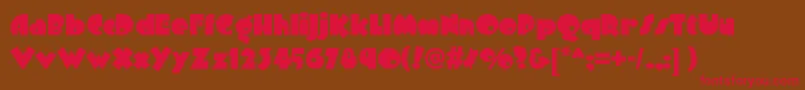 Arbuckleremixnf Font – Red Fonts on Brown Background