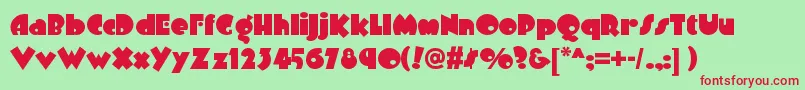 Arbuckleremixnf Font – Red Fonts on Green Background