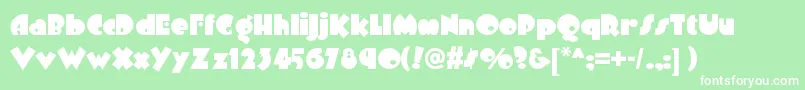 Arbuckleremixnf Font – White Fonts on Green Background