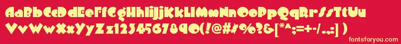 Arbuckleremixnf Font – Yellow Fonts on Red Background