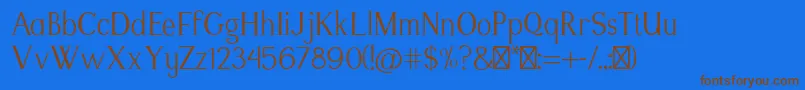 ModikastiRegular Font – Brown Fonts on Blue Background
