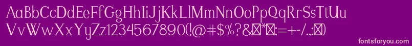 ModikastiRegular Font – Pink Fonts on Purple Background