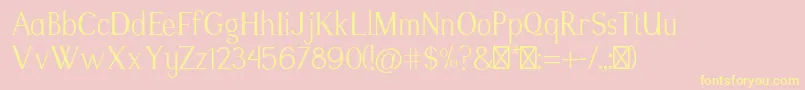 ModikastiRegular Font – Yellow Fonts on Pink Background