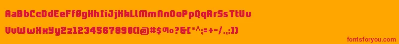 Prolamina2Update Font – Red Fonts on Orange Background