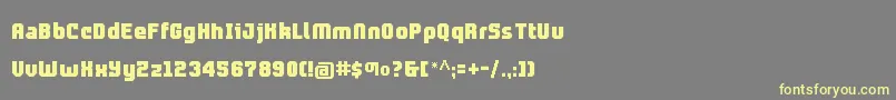 Prolamina2Update Font – Yellow Fonts on Gray Background
