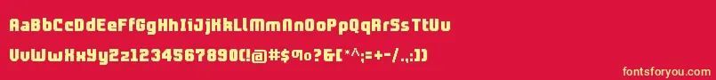 Prolamina2Update Font – Yellow Fonts on Red Background