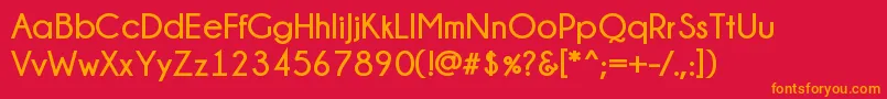 ChampagneLimousinesBold Font – Orange Fonts on Red Background