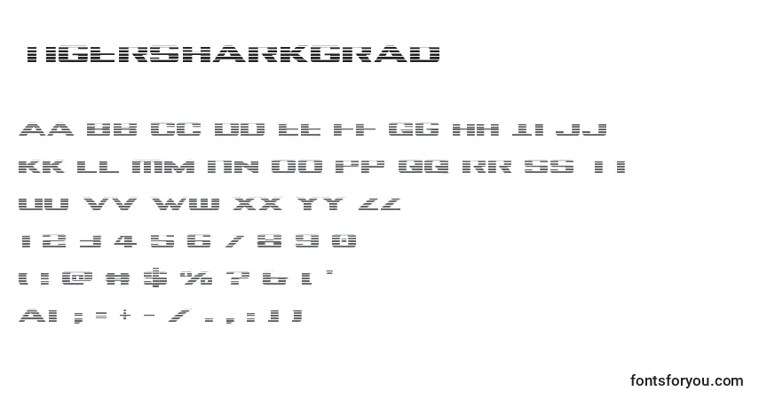 Tigersharkgrad font – alphabet, numbers, special characters