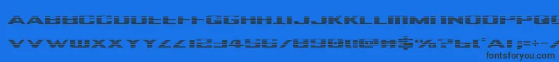 Шрифт Tigersharkgrad – чёрные шрифты на синем фоне