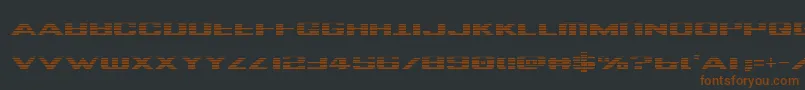 フォントTigersharkgrad – 黒い背景に茶色のフォント