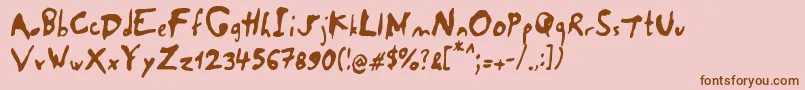 Salade De Fruits Orange Font – Brown Fonts on Pink Background