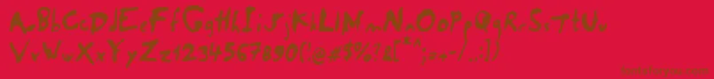 Salade De Fruits Orange Font – Brown Fonts on Red Background
