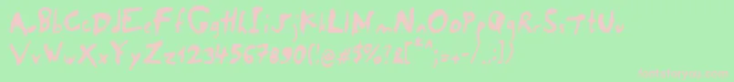 Salade De Fruits Orange Font – Pink Fonts on Green Background