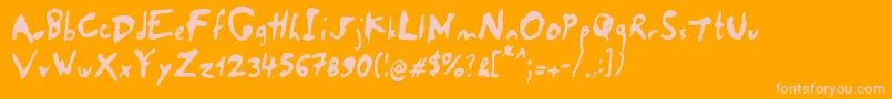 Salade De Fruits Orange Font – Pink Fonts on Orange Background