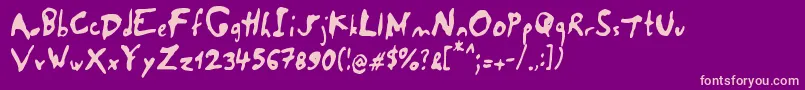 Salade De Fruits Orange Font – Pink Fonts on Purple Background
